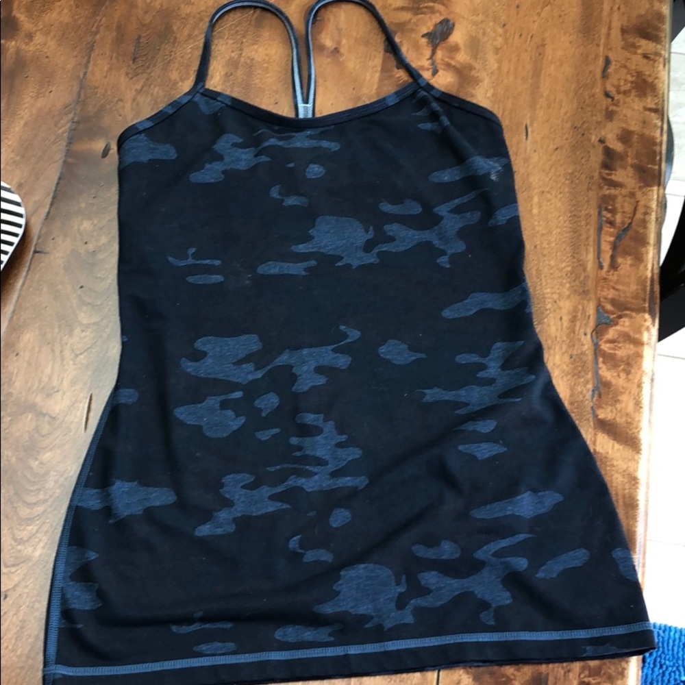 Lululemon Navy Camo Power Y Sz 6